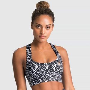 Doyoueven black speckle sports bra